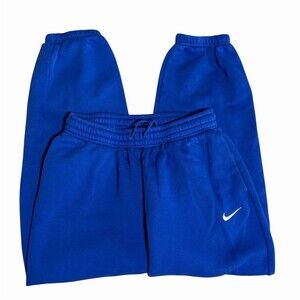 Nike Jogger Sweatpants Women’s M Blue Fleece Drawstring Elastic Waist